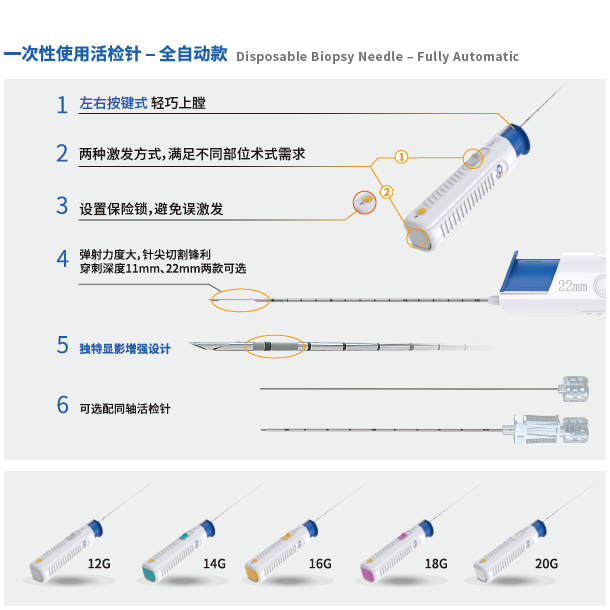 康友 一次性使用活检针 BN-1/181622（全自动款）图片 2